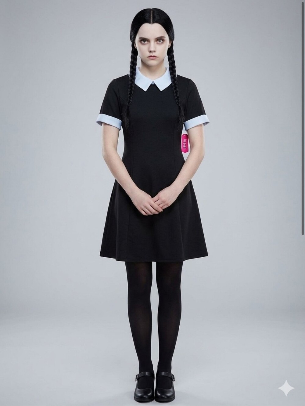 Spirit Halloween NWT Wednesday Addams Costume Dress XL NWT